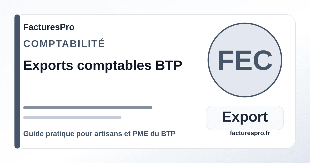 Exports comptables BTP : ce qu’il faut automatiser en priorité