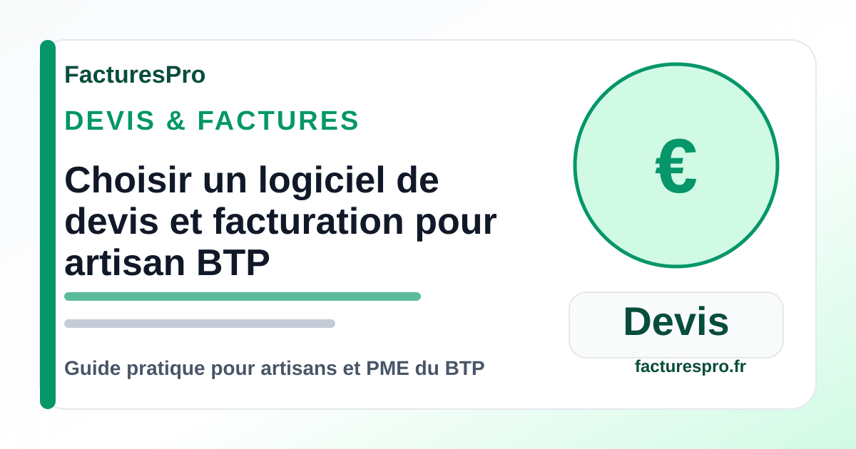 Choisir un logiciel de devis et facturation pour artisan BTP