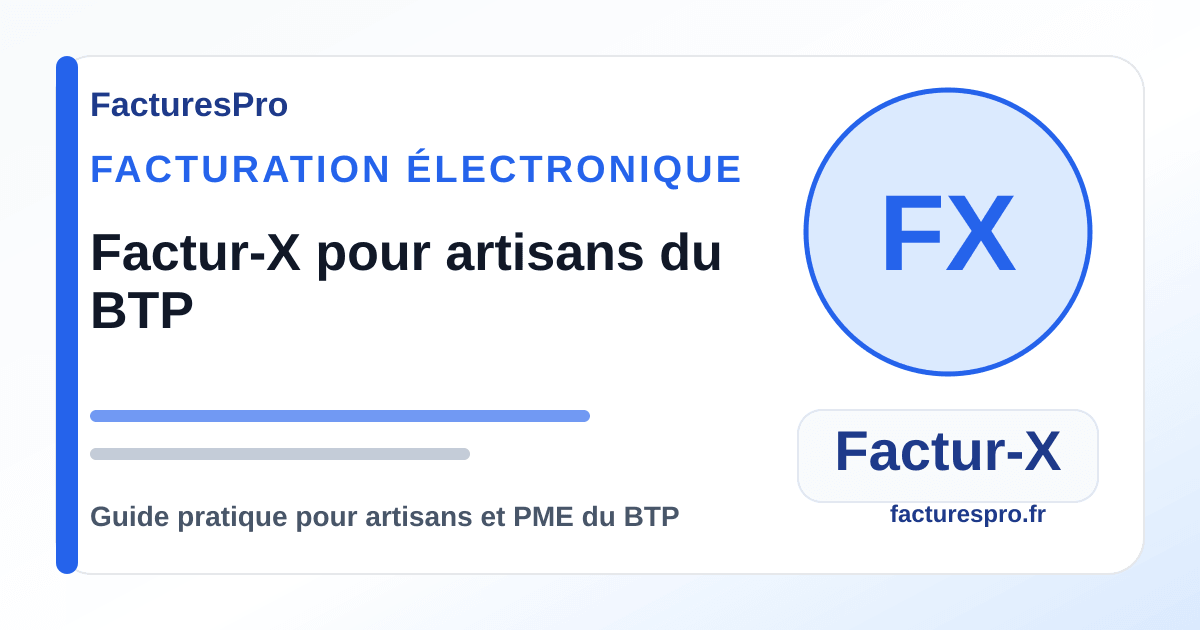 Factur-X pour artisans du BTP : le format à prévoir dans votre logiciel
