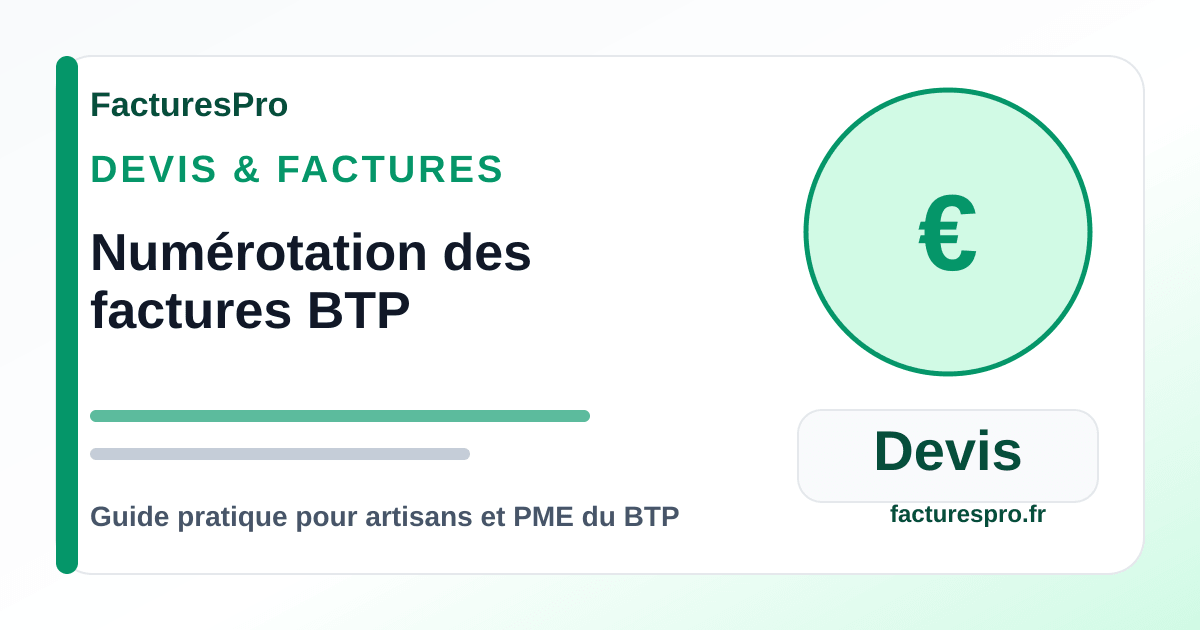 Numérotation des factures BTP : les bonnes pratiques à garder en 2026
