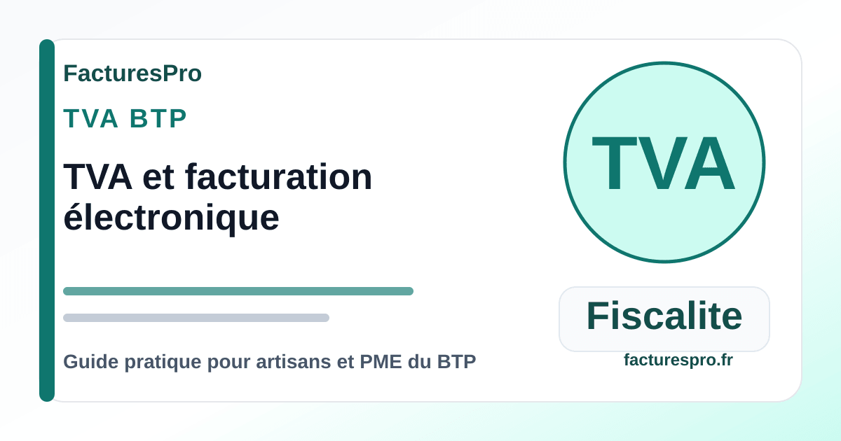 TVA et facturation électronique 2026 : les vérifications utiles pour le BTP